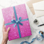 Pink Glitter Pattern Wrapping Paper