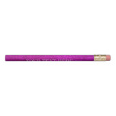 Pink glitter pencils with personalized name (Rotated 270)