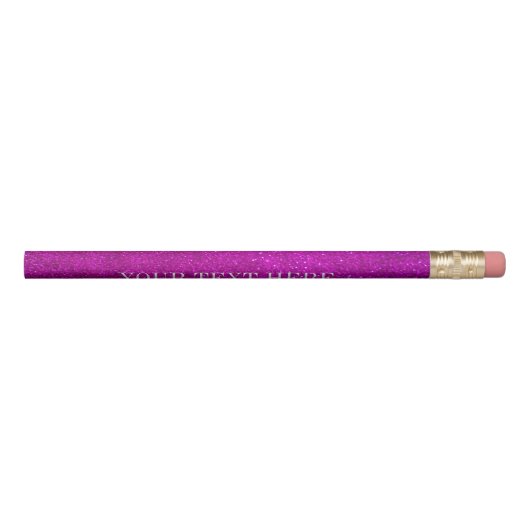 Pink glitter pencils with personalized name (Rotated 270)