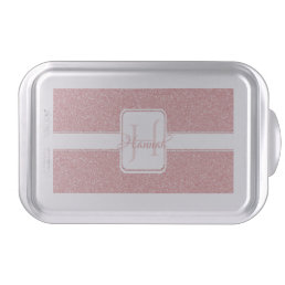 Pink Glitter Personalized Cake Pan