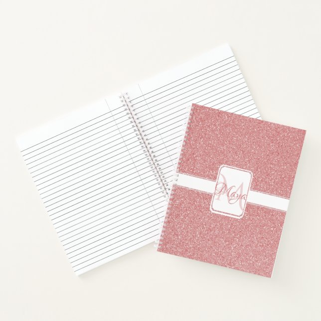 Pink Glitter Personalized Notebook (Inside)