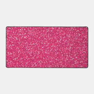 Pink Glitter Photo Image  Desk Mat