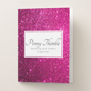 pink-glitter pocket folder