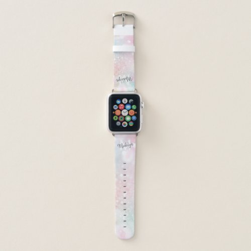 Pink Glitter Pretty Bokeh Pattern Apple Watch Band