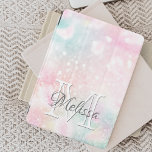 Pink Glitter Pretty Bokeh Pattern iPad Mini Cover<br><div class="desc">Easily personalize this pretty pink bokeh glitter pattern with your custom name and/or monogram.</div>