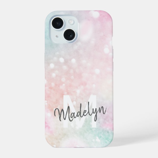 Pink Glitter Pretty Bokeh Pattern Iphone Case (Back)