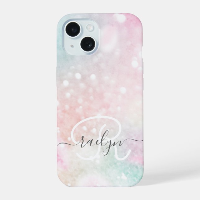 Pink Glitter Pretty Bokeh Pattern Iphone Case (Back)