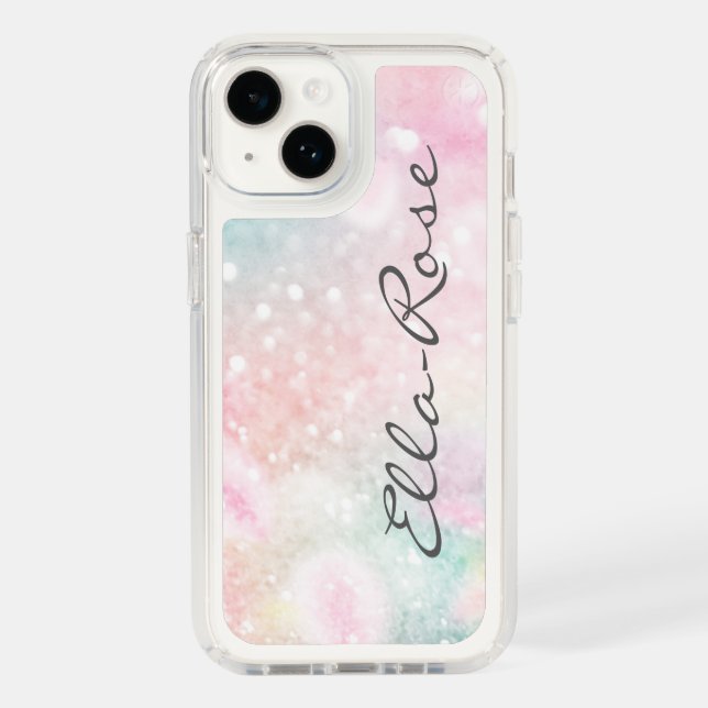Pink Glitter Pretty Bokeh Pattern Speck iPhone Case (Front)