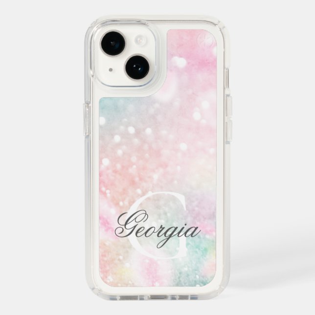 Pink Glitter Pretty Bokeh Pattern Speck iPhone Case (Front)