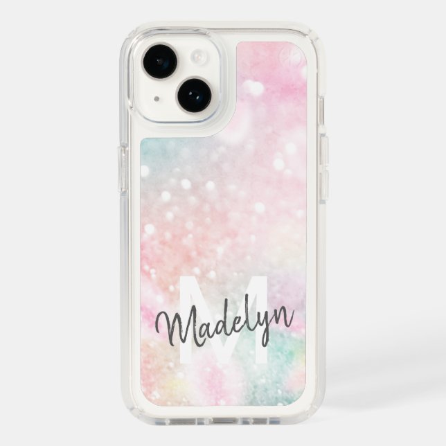 Pink Glitter Pretty Bokeh Pattern Speck iPhone Case (Front)