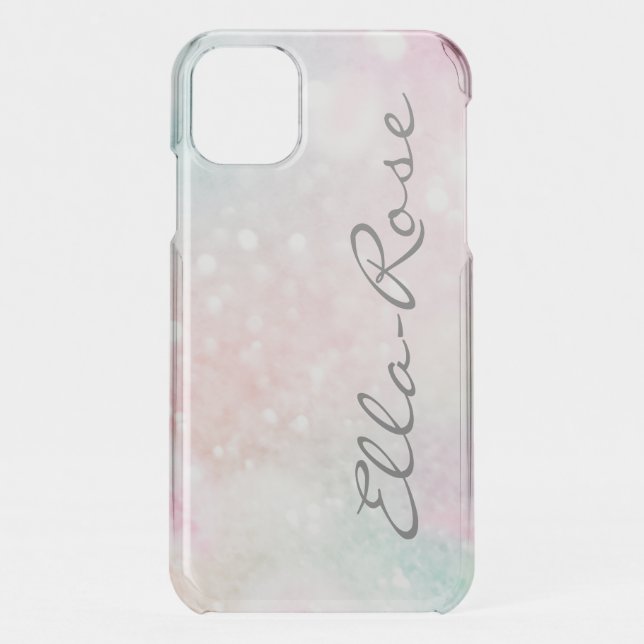 Pink Glitter Pretty Bokeh Pattern Uncommon iPhone Case (Back)