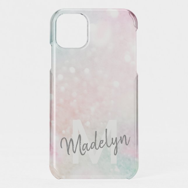 Pink Glitter Pretty Bokeh Pattern Uncommon iPhone Case (Back)