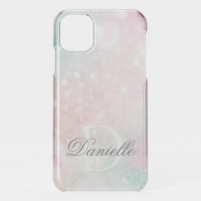 Pink Glitter Pretty Bokeh Pattern Uncommon iPhone Case (Back)