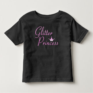 Pink Glitter Princess Crown Glitter Sparkles Toddler T-shirt