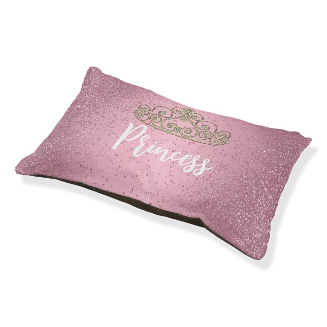Pink Glitter Princess  Pet Bed (Angled)
