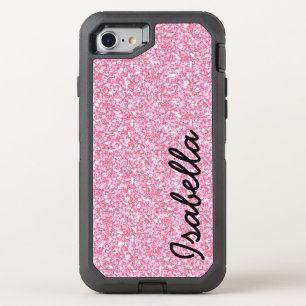 PINK GLITTER PRINTED OtterBox DEFENDER iPhone SE/8/7 CASE