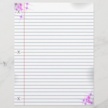 Pink Glitter Punk Notebook Paper by gothicbusiness at Zazzle