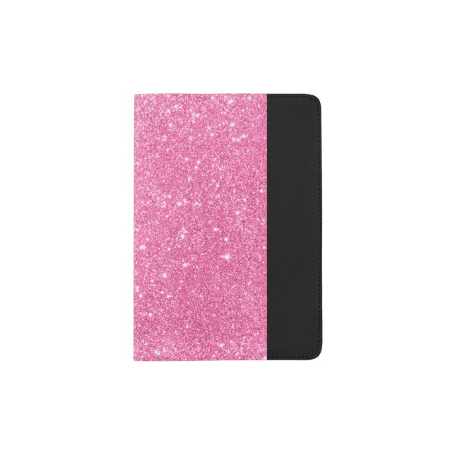 Pink Glitter Ready Set Go Passport Holder (Front)