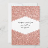Pink Glitter RN graduation party or pinning invite (Back)