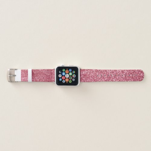 Pink Glitter Rose Gold Pattern Apple Watch Band