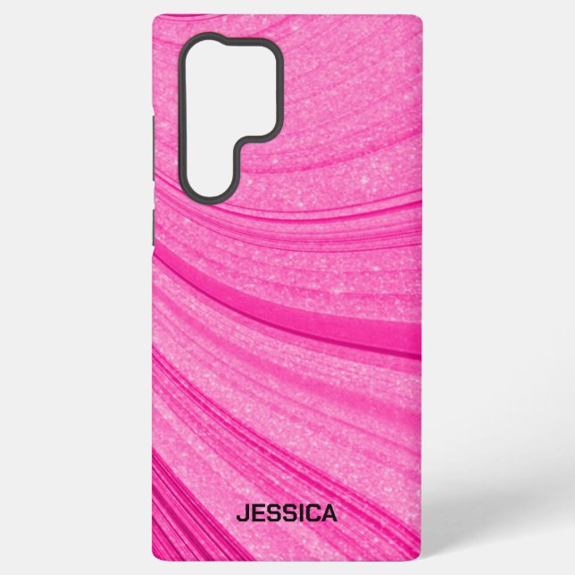 Pink Glitter Samsung Galaxy Case (Back)