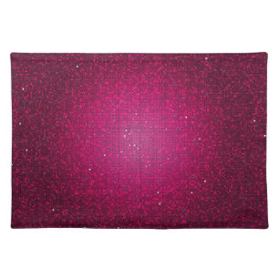 Pink Glitter Sequin Disco Glitz Pattern Placemat