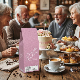 Pink Glitter Seventy and Fabulous Modern Script Roasted Coffee