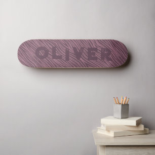 pink glitter skateboard animal print zebra stripes