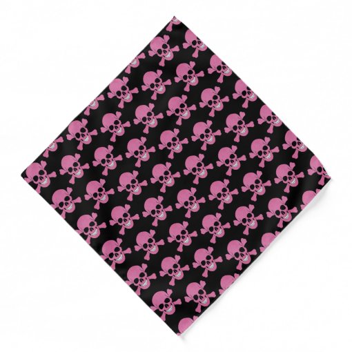 Pink Glitter Skull And Crossbones Bandana Zazzle