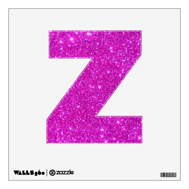 Pink Glitter Sparkle Children Letter Alphabet ABCs Wall Decal (Front)