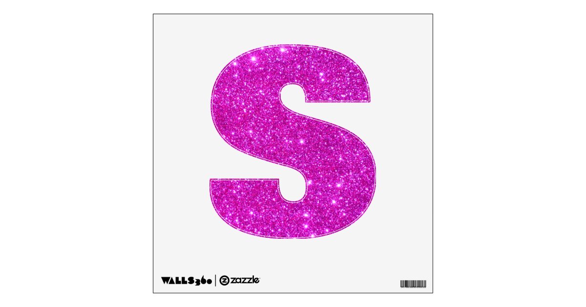 pink glitter sparkle children letter alphabet abcs wall