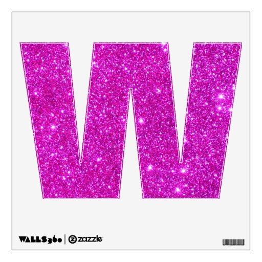 Pink Glitter Sparkle Children Letter Alphabet ABCs Wall Decals | Zazzle