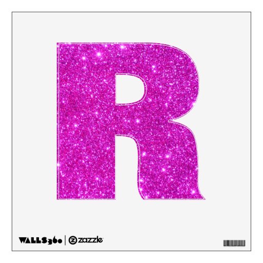 Pink Glitter Sparkle Children Letter Alphabet ABCs Room Stickers | Zazzle