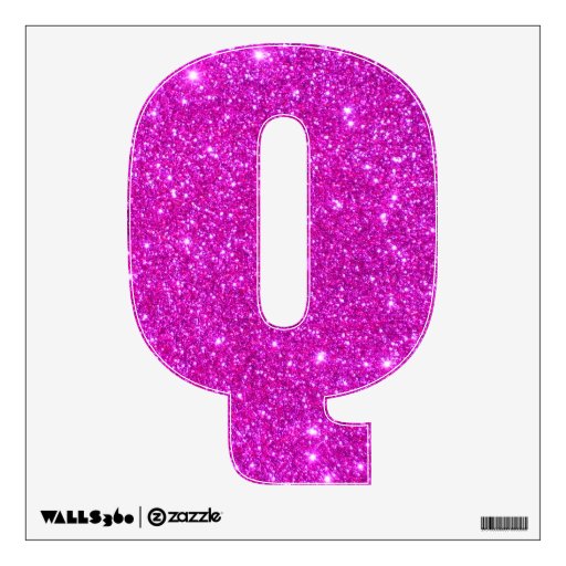 Pink Glitter Sparkle Children Letter Alphabet ABCs Wall Graphic