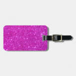 Pink Glitter Sparkle Customizable Design Luggage Tag at Zazzle
