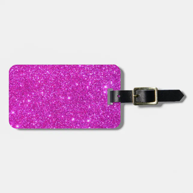 Pink Glitter Sparkle Customizable Design Luggage Tag Zazzle