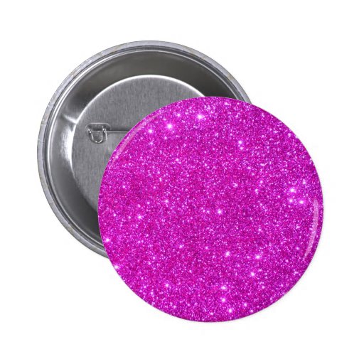 Pink Glitter Sparkle Customizable Design Pinback Button | Zazzle