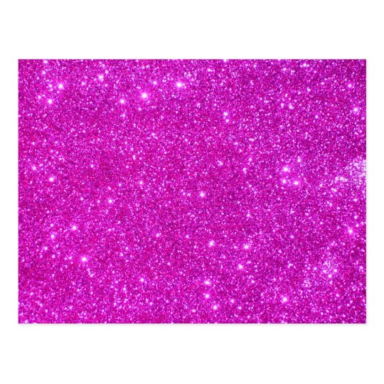 Pink Glitter Sparkle Customizable Design Postcard