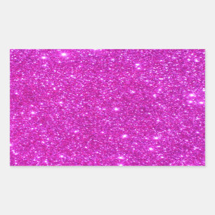 Pink Glitter Sparkle Customizable Design Rectangular Sticker