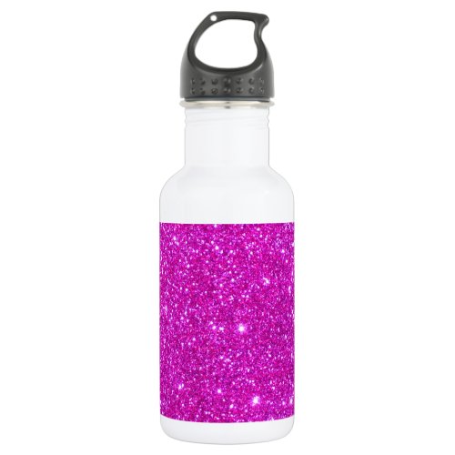 Pink Glitter Sparkle Customizable Design Water Bottle