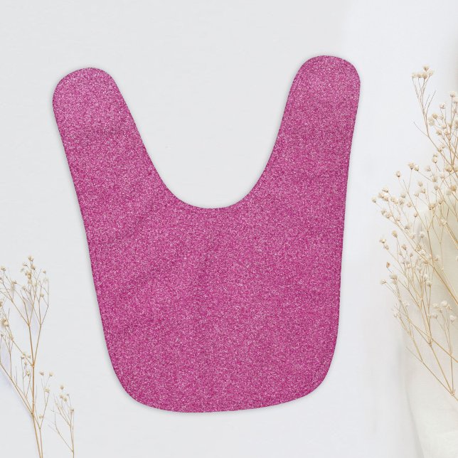 Pink Glitter, Sparkle, Glitter Background Baby Bib (Creator Uploaded)