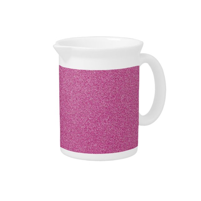 Pink Glitter, Sparkle, Glitter Background Beverage Pitcher (Right)