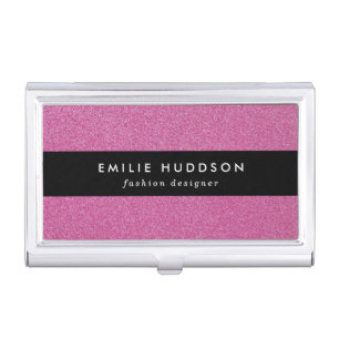 Pink Glitter, Sparkle, Glitter Background Business Card Case