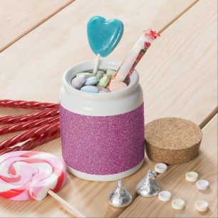 Pink Glitter, Sparkle, Glitter Background Candy Jar