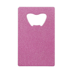Pink Glitter, Sparkle, Glitter Background Credit Card Bottle Opener