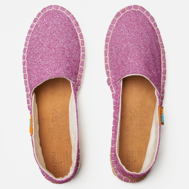 Pink Glitter, Sparkle, Glitter Background Espadrilles (Front)