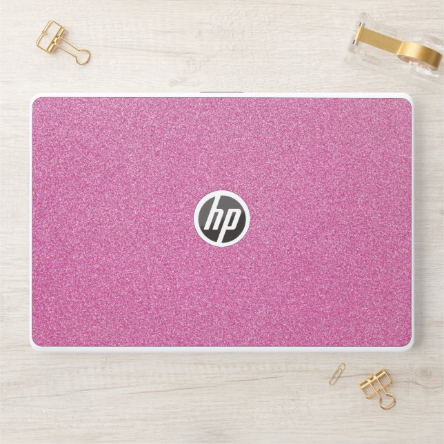 Pink Glitter, Sparkle, Glitter Background HP Laptop Skin (Desk)