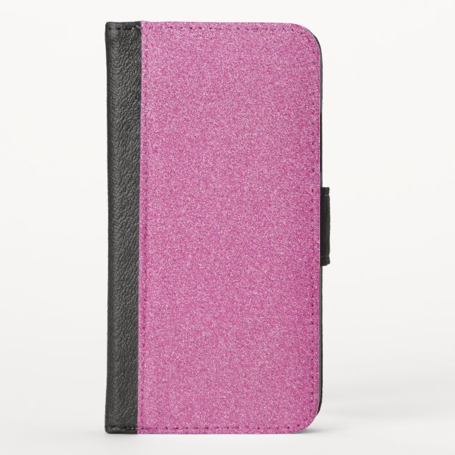 Pink Glitter, Sparkle, Glitter Background iPhone Wallet Case (Front)