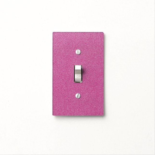 Pink Glitter, Sparkle, Glitter Background Light Switch Cover (In Situ)