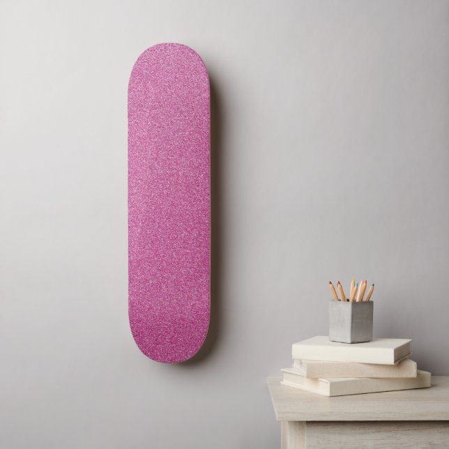 Pink Glitter, Sparkle, Glitter Background Skateboard (Wall Art)